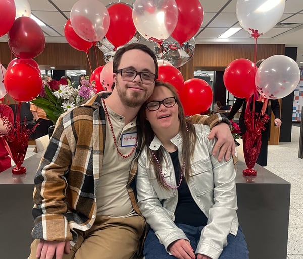 Matthew and Angela at speed-dating event