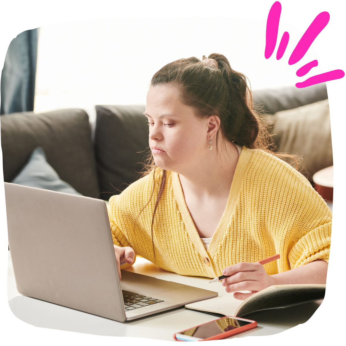 Woman getting virtual coaching