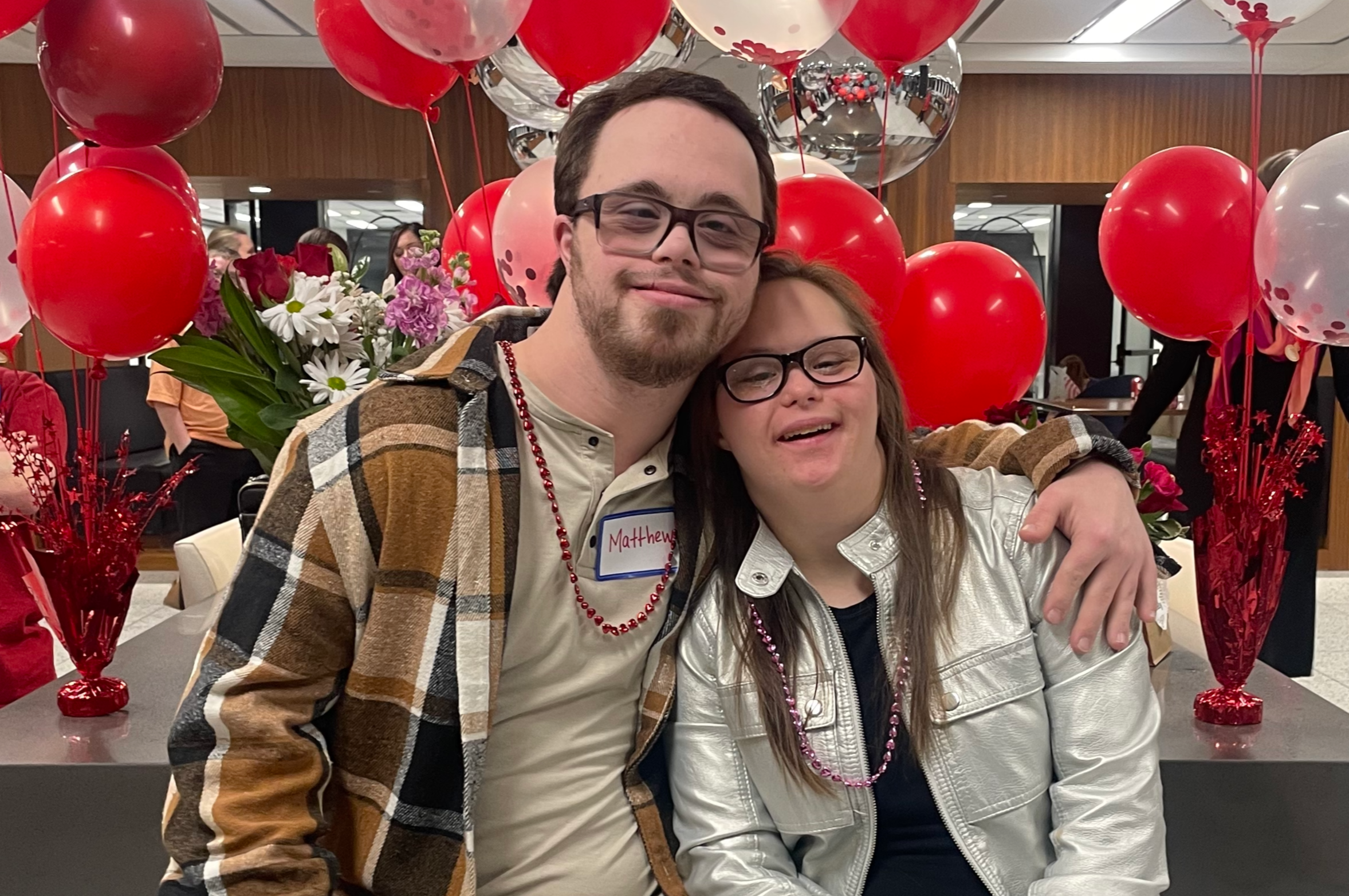 Matthew and Angela at the speed-dating event